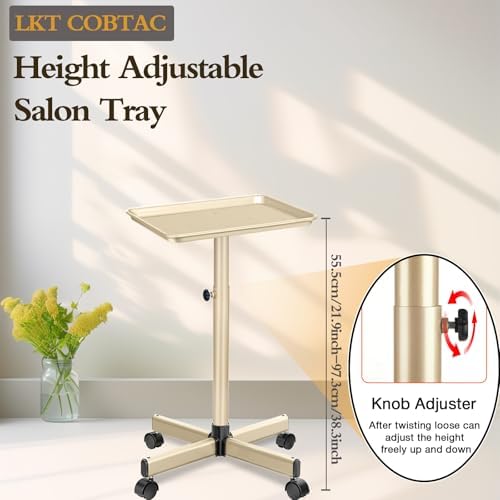 Hair Tray on Wheels Gold Salon Rolling Tray - Image 3