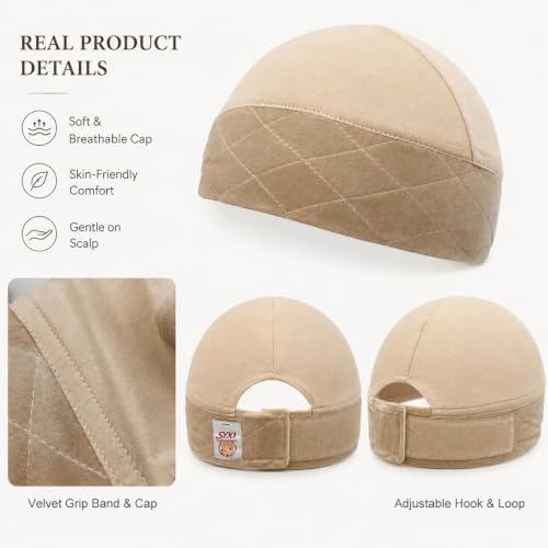 2 Packs Wig Grip Band for Women Non Slip 2-In-1 Wig Caps with Velvet Band - Image 6