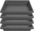 Square Plant Saucer 8 Inch 4 Pack, Saucers for Potted Plants and Water Catcher Tray, Planter Durable Plastic Trays, Plant Drip Trays and Flower Pot Saucers, Plant Saucers for Indoors and Outdoors by Unknown