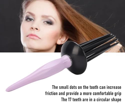 Air Volume Hair Curler, Fluffy Roll Styling Tool, Hair Tool with 17 Circular Teeth for Effortless Detangling & Voluminous Waves, Travel Friendly Comb, Ideal for Women - Image 5