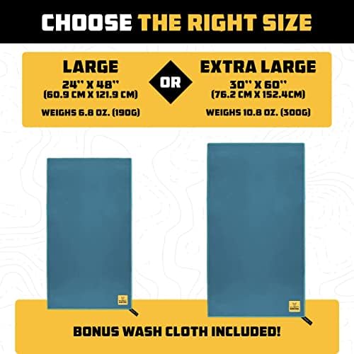 Wise Owl Outfitters Microfiber Camping Towel - Quick Dry Towel for Travel, Backpacking, Hiking, Beach, Gym & Yoga - Compact, Fast Drying & Lightweight - Image 3