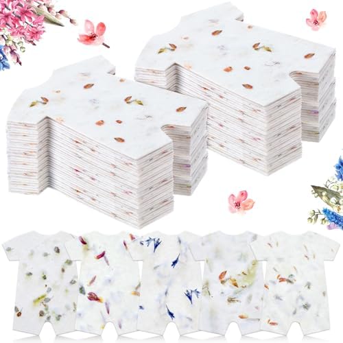 Dunzoom 50 Pcs Plantable Seed Paper Tags Wildflower,Bodysuit by Dunzoom