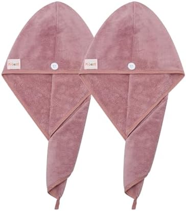 M-bestl 2 Pack Microfiber Hair Towel Wrap to Dry Hair Quickly - Image 2