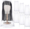 Loopeer 6 Pcs Wig Storage Bag Adjustable Wig Cover with Drawstring,White by Loopeer