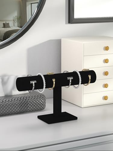 Bracelet Holder Stand,Bracelet Organizer Display for Selling,Bangle Organizer for Women,Watch Storage Holder for Men,Jewelry Business Supplies (Black, 1 Tier) - Image 2