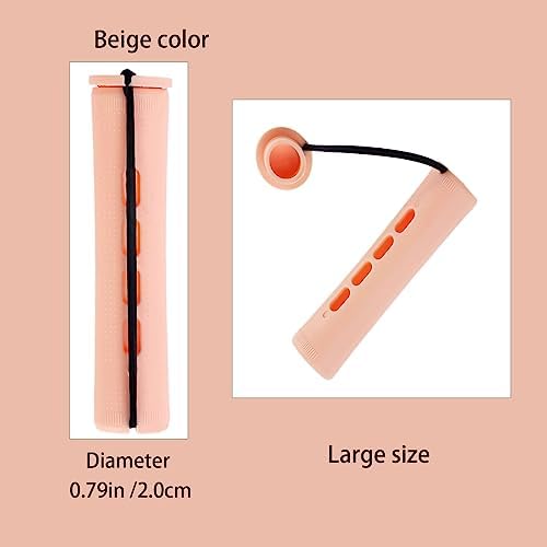 Perm Rods Large Hair Rollers for Natural Long Short Hair Styling Tool Hair Curlers Beige Color - Image 2