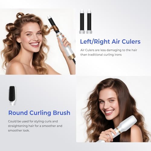 5 in 1 Blow Dryer Brush, Hair Dryer Brush Set Upgrade Hot Air Brush - Image 4
