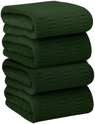JML Microfiber Bath Towels Set of 4, 30" x 60", Olive-Green by JML