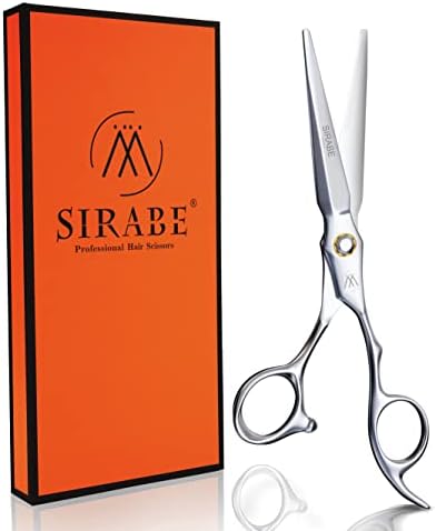 Sirabe HIGH-END Professional Hair Cutting Scissors Shears - Ultra Sharp Blades for Precise Cutting - Barber Shears Haircut Scissors 440C Stainless Steel for Salon Hairstyling & Home Hairdressing by Sirabe