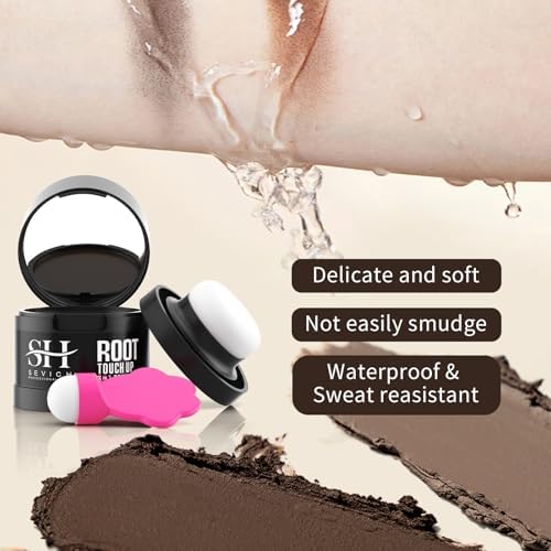 Sevich Hairline Powder 2.0, Gray Root Touch Up, Sweatproof, Dark Brown - Image 6