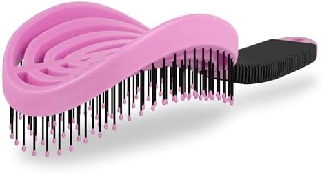 NuWay® DoubleC® Scalp Care Hair Brush – Patented Double Curve Design for Scalp Massage, Vented Blow-Dry Styling, Wet & Dry Hair, All Hair Types (Rose Pink) by NuWay4Hair