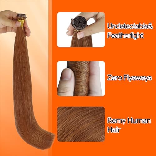 Full Shine Genius Weft Hair Extensions Sew In Add Length 22 Inch 60g - Image 3