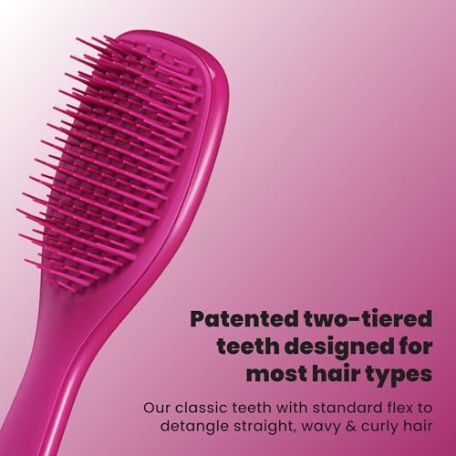 Tangle Teezer Ultimate Detangler Mini Hair Brush, Electric Raspberry - Image 2