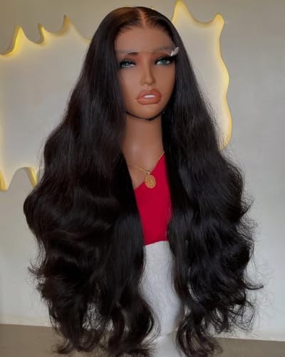BEEOS 13x6 Full Frontal SKINLIKE Real HD Lace Wig 180% Density Ultra-fitted Cap Pre-Plucked Body Wave Human Hair Wig Bleached Knots 26 Inch - Image 2