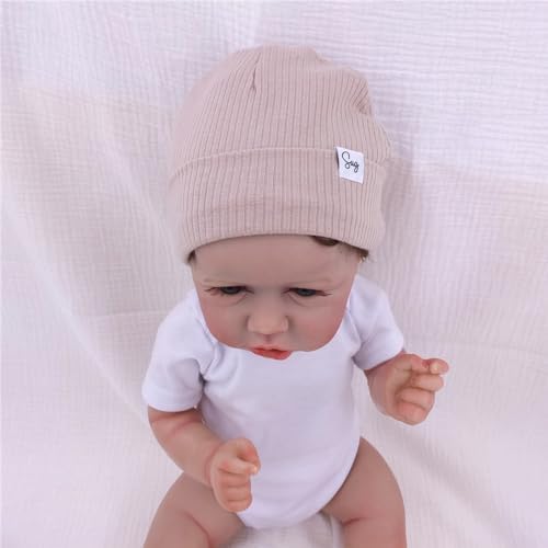 Jersey Beanie Hat for Newborn Baby Boys Girls Silky Satin Lined Hats Bonnet Toddler Infant Little Kids Beanies Caps - Image 7