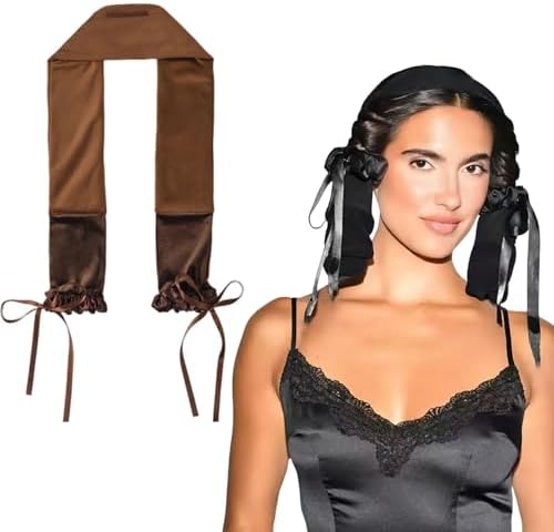 New Hair Curlers to Sleep in - Soft Suede Heatless Hair Curler, Heatless Curlers for Sleeping without Heat (Brown) by Unknown