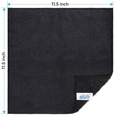 HOMEXCEL Black Microfiber Cleaning Cloth, Microfiber Towels for Car, 12 PK - Image 7