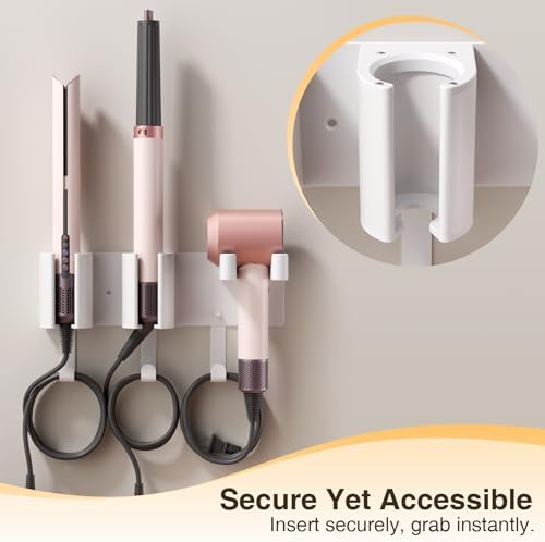 Hair Tool Organizer Wall Mount, Hair Dryer & Curling Iron Storage - Image 4