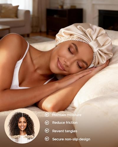 YANIBEST Breathable Soft Breeze Satin Bonnet for Sleeping,Silk Feeling Cap - Image 3