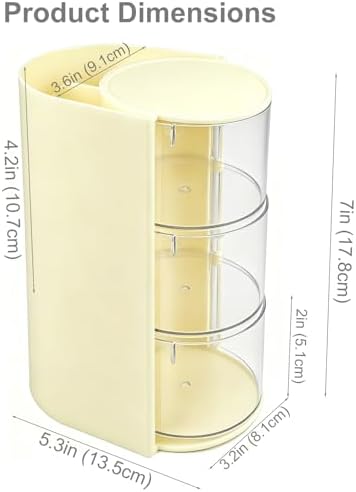 Hair Accessories Hair Ties Organizer with Hair Brush Holder - Cream - Image 5