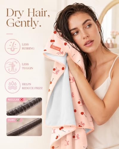 Ultra Absorbent XL Microfiber Hair Towel Wrap for Women & Girls - Image 2