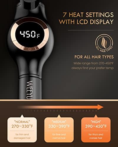 WEEYUM Curling Iron 1 Inch Barrel, Long Hair Curling Wand, Dual Voltage - Image 4