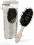 SimplyHair Ultimate Hair Extension Brush & Detangler Anti-Static, Dual Bristle Design, Soft Boar Bristle, Great for All Hair Types & Extensions - Biege Ombre Brush Ideal for Adults & Kids by SimplyHair