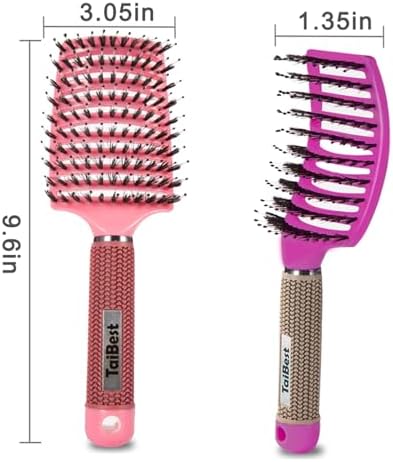 Boar Bristle Hair Brush Set – Wet/Dry Detangler for All Hair Types - Image 5
