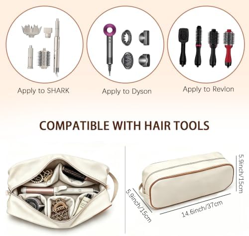Hair Tools Travel Bag 5-Piece Set, Beige - Image 4