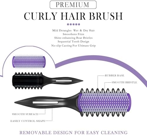 3 Pack Curl Defining and Detangling Brushes，Detangling and Styling Tool - Image 3