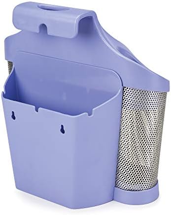 Polder Style Station, Hair Tool Organizer for Hair Dryer, Curling Iron, Hair Straightener, Easy-to-Store Hair Styling Station, Periwinkle and Silver - Image 5