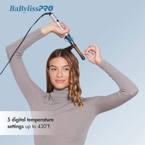 BabylissPRO Nano Titanium Professional Curling Wand for All Hair Types, Reaches 430 Degrees for Long Lasting Curls - Image 2