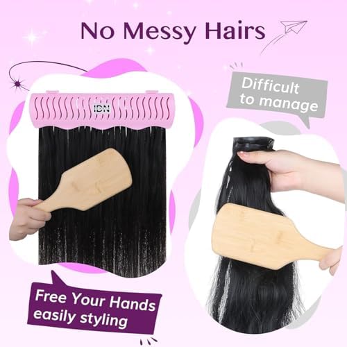 IDN BEAUTY Hair Extension Holder Stand for Styling, 4 Installation Modes With Tool, Hair Extension Holder Designed to Securely Hold Your Extensions for Washing, Styling, Packing and Storing (rose) - Image 2