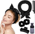 Heatless Velvet Hair Curlers to Sleep in Heatless Curling Rod Headband For Long Hair Overnight No Heat Curls for Women Long Hair Waves - 6 Pieces Set (Black) by fallsea