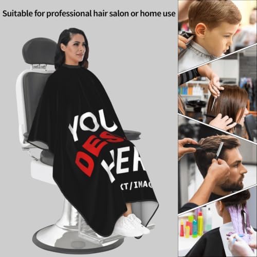 55x66in Black Custom Barber Cape, Personalized Designer Barber Cape for Salon, Gifts for Birthday Christmas - Image 5