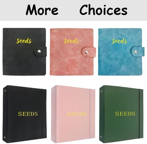 Seed Storage Organizer Binder,3 Ring Seed Packet Organizer with 100 Pockets - Image 6
