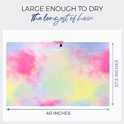 Microfiber Hair Towel Wrap for Women – Large Fast Drying Hair Towel with Patented Clip – Anti-Frizz, Super Absorbent, Silky Smooth Microfiber – Plopping Hair Wrap for Curly, Wavy & Straight Hair - Image 3
