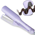 Beach Wave Curling Iron Deep Waver Hair Tool, Mermaid Hair Waver for Women Crimper, Anti-Scald, Dual Voltage, 1.4 Inch Ceramic Double Barrel Wavy Curling Iron, Purple by Tieumioe