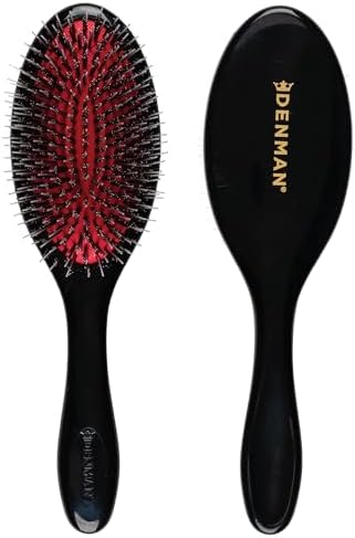 Denman Boar Bristle Hair Brush – Smoothing & Shine Enhancing for Slick Back Styles, Curl Defining & Detangling. Natural Bristles for all Hair Types for Women & Men by Unknown