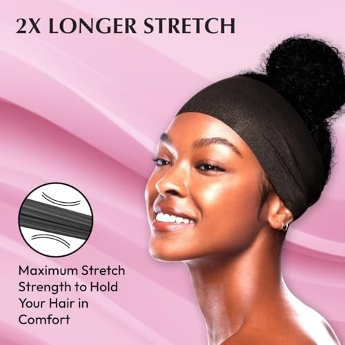Red by Kiss Hair Wrapping Strip, Ultra Strong 2X Longer Stretch, 40 Strips, Suitable for Wet/Dry Hair, White, Styling Paper for Sleek Hairstyles (2.5", Black, 1 PACK) - Image 3