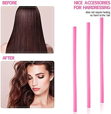30PCS 9.45" Flexi Rods Curlers Set for Short and Long Hair, No Heat Foam Rollers with Steel Comb Buytta - Image 3