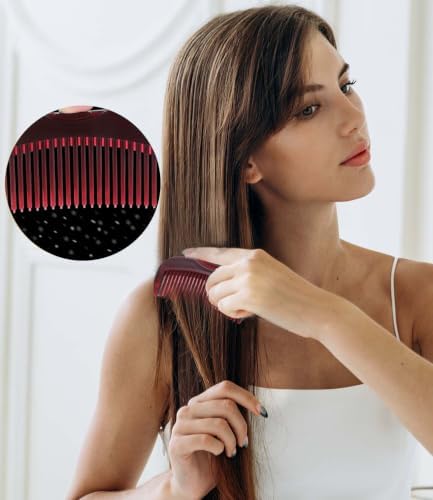 Dandruff Comb Removal Hollow Fine Tooth Scalp Detox Hair Care Tool 2PC - Image 2