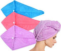 HOPESHINE Hair Towel Twist Women's Soft Shower Towels for Hair Turban Wrap Drying Head Towels Great Gift for Women (Blue+Purple+Rose Red 3-Pack) by HOPESHINE