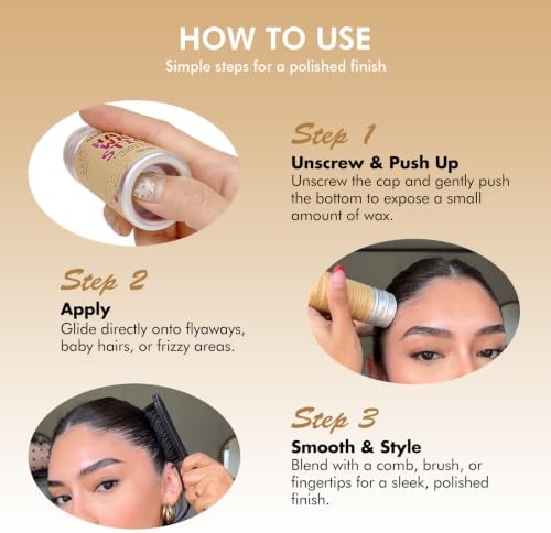 Dolahair Hair Wax Stick for Flyaways, Smoothing, and Slick Back - Hair Pomade for Women and Kids (2 Pack) - Image 6