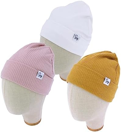 Jersey Beanie Hat for Newborn Baby Boys Girls Silky Satin Lined Hats Bonnet Toddler Infant Little Kids Beanies Caps - Image 2