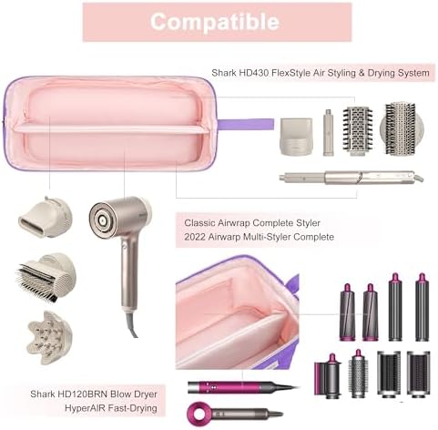Leudes Hair Dryer Tools Travel Bag for Shark Flex Style Case Air Wrap - Image 4