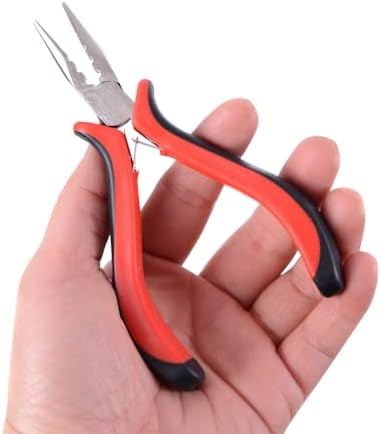 Hair Extensions Tool Kit: 200 Pcs Silicone Lined Micro Links Beads, 1 Three Hole Hair Pliers, 1 Roll Sewing Thread, 1 Loop Needle Threader, 1 Pulling Hook Needle, 8 Sewing Needles (Blonde) - Image 2