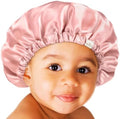 YANIBEST Baby Satin Bonnet Sleep Cap - Double Layer Reversible Adjustable Silky Satin Cap for Infant Toddler(5-12Year,Pink) by yanibest