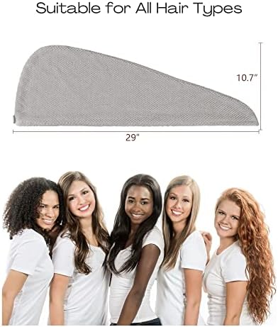 ROLSHOL 4 Pack Extra Large Microfiber Hair Towel Wraps for Women - Image 2