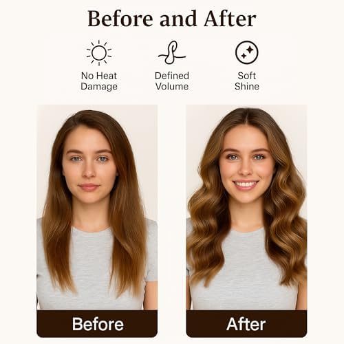 VISOFO Heatless Curls Overnight, Rods for Blowout Look, 3 Set, Ruby - Image 3